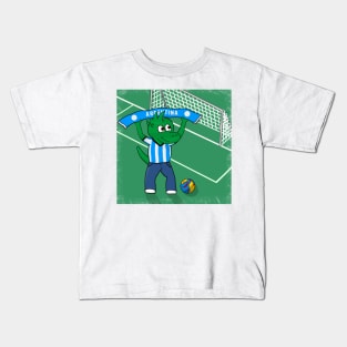 Dino Argentina Football Fan Kids T-Shirt